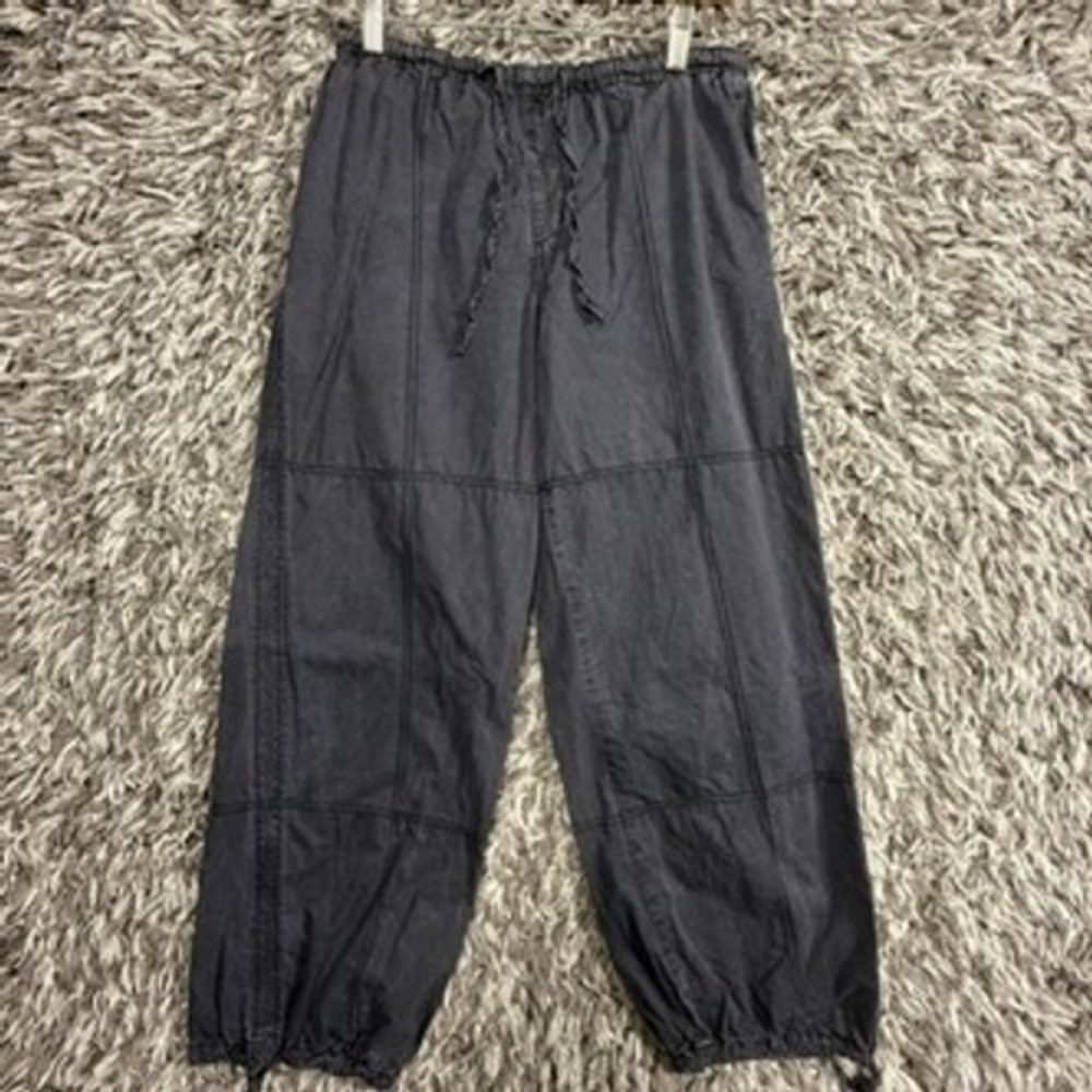 RSQ Mens XS Dark Gray Cotton Relaxed Fit Parachute Cargo Pants Cinch Cuff